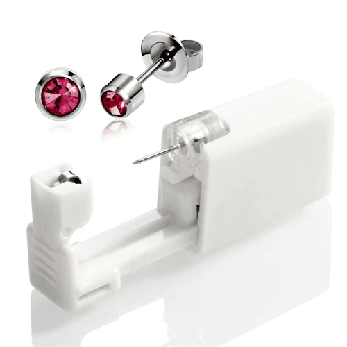 Sterile Disposable Ear Piercing Unit for Body Jewelry Body Jewelry SWANJO Jewelry Store 4mm Silver Rose