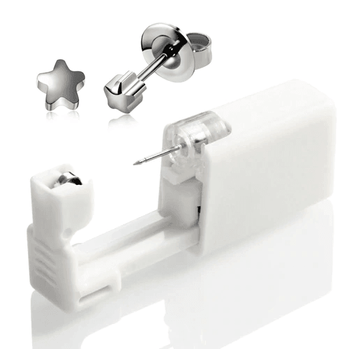 Sterile Disposable Ear Piercing Unit for Body Jewelry Body Jewelry SWANJO Jewelry Store 4mm Sliver Five Star