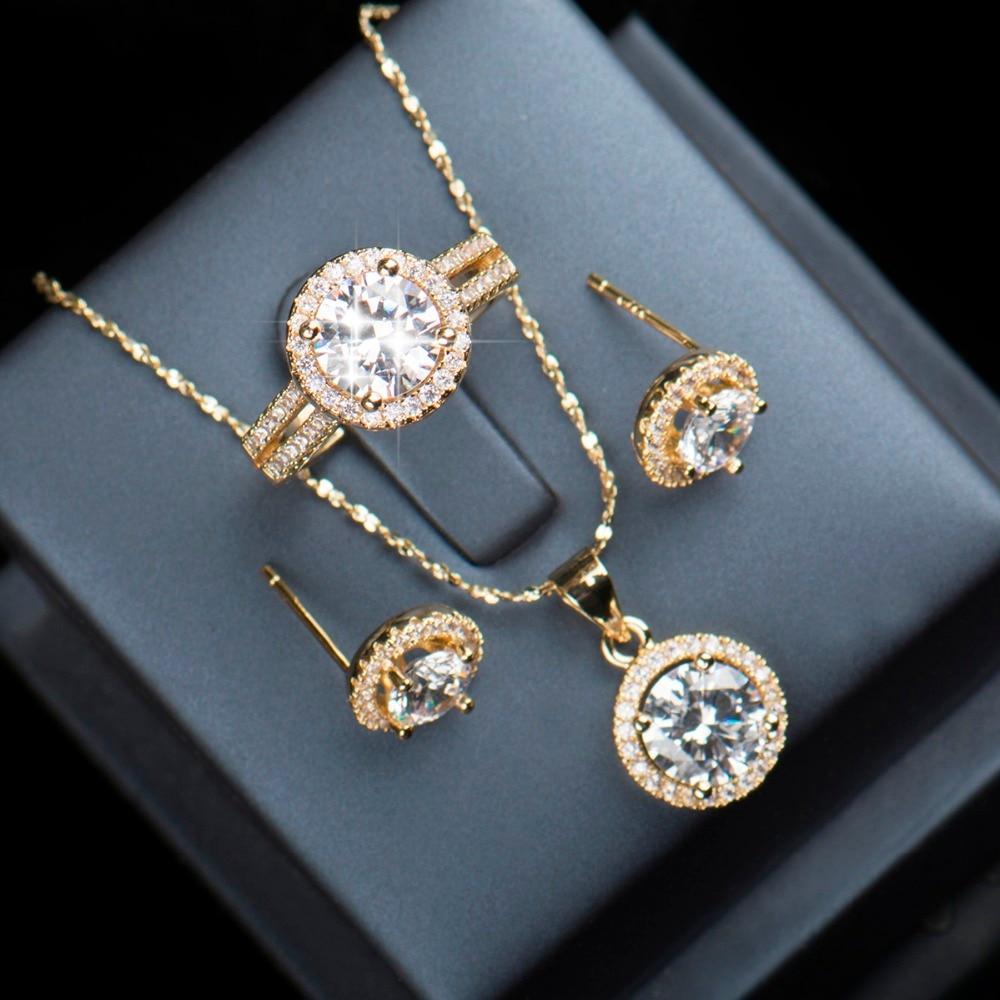 Sterling Silver Bridal Jewelry Set Bridal Jewelry Sets Modian Official Store