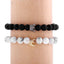 Stone Beads Bangle Jewelry with Alloy Crown Design Strand Bracelets The home of beautiful ornaments