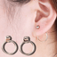 Stud Earrings For Women With Pointed Golden and Silver Push Back Stud Earrings FAMSHIN Official Store