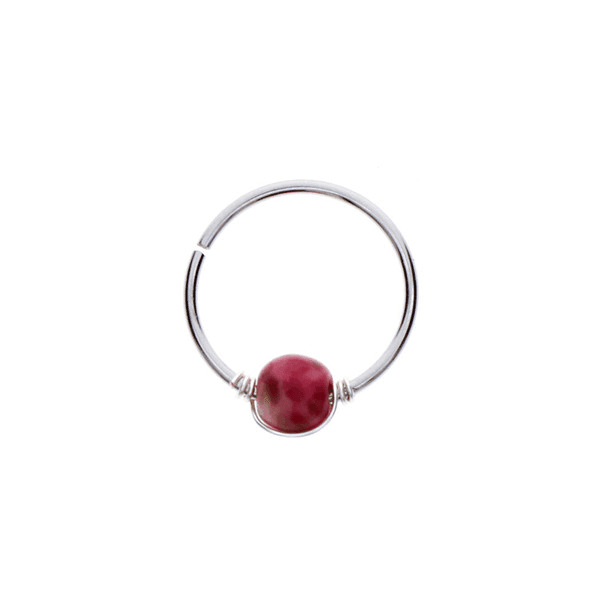 Surgical Steel Helix Nose Ring Jewelry Body Jewelry Alizone Jewelry Store Pink-8mm