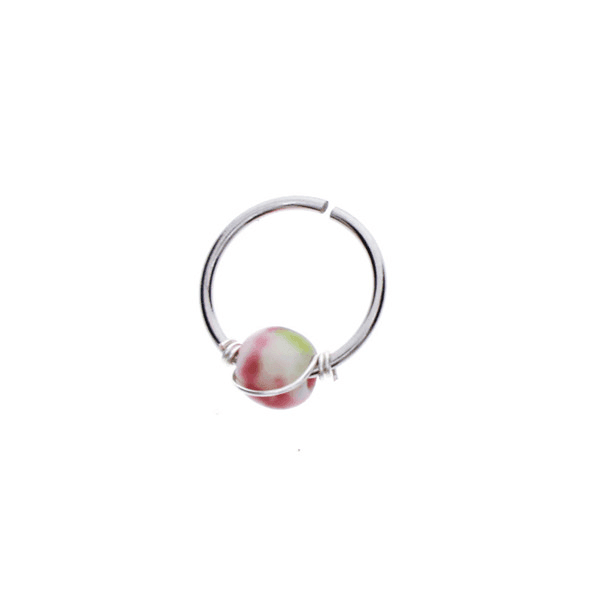 Surgical Steel Helix Nose Ring Jewelry Body Jewelry Alizone Jewelry Store Rainbow-10mm