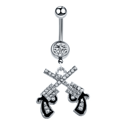Surgical Steel Navel Piercings Body Jewelry Body Jewelry SWANJO Jewelry Store A0404 14G 1.6x10x5mm