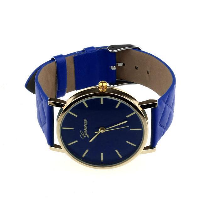Susenstone Leather Quartz Analog Wristwatch Women's Watches YAZOLE Store Blue
