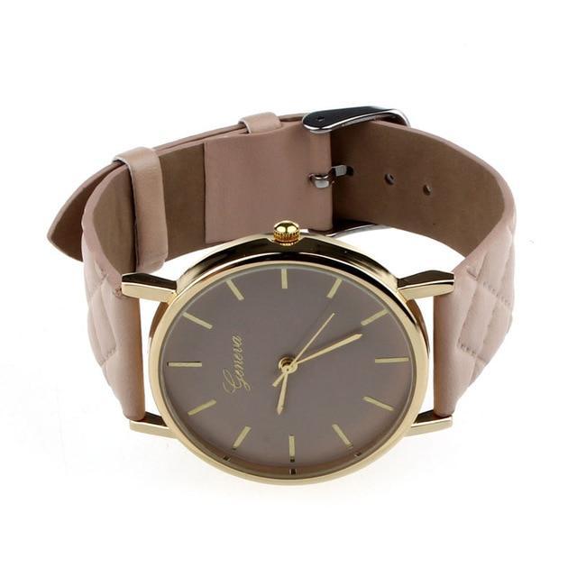Susenstone Leather Quartz Analog Wristwatch Women's Watches YAZOLE Store Khaki