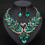 Swan Pendant Blue Crystal Bridal Jewelry Sets For Women Bridal Jewelry Sets Carol Jewelry