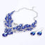 Swan Pendant Blue Crystal Bridal Jewelry Sets For Women Bridal Jewelry Sets Carol Jewelry Blue Silver