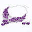 Swan Pendant Blue Crystal Bridal Jewelry Sets For Women Bridal Jewelry Sets Carol Jewelry Purple Silver