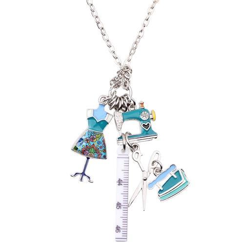 Tailor Bonsny Statement Necklace Pendant Necklaces Bonsny Official Store Blue
