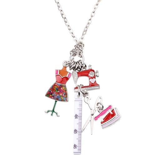 Tailor Bonsny Statement Necklace Pendant Necklaces Bonsny Official Store Red