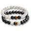 Tiger Eye and Natural Lava Stone Strand Bracelet For Unisex Use Strand Bracelets Princess jewelrys Store