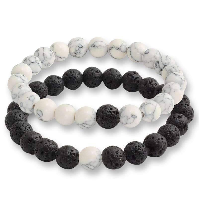 Tiger Eye and Natural Lava Stone Strand Bracelet For Unisex Use Strand Bracelets Princess jewelrys Store