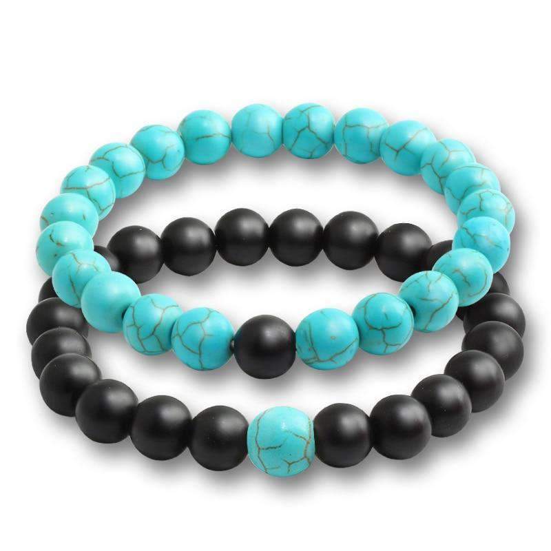 Tiger Eye and Natural Lava Stone Strand Bracelet For Unisex Use Strand Bracelets Princess jewelrys Store