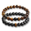 Tiger Eye and Natural Lava Stone Strand Bracelet For Unisex Use Strand Bracelets Princess jewelrys Store
