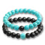 Tiger Eye and Natural Lava Stone Strand Bracelet For Unisex Use Strand Bracelets Princess jewelrys Store Black Blue