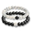 Tiger Eye and Natural Lava Stone Strand Bracelet For Unisex Use Strand Bracelets Princess jewelrys Store Black White