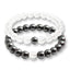Tiger Eye and Natural Lava Stone Strand Bracelet For Unisex Use Strand Bracelets Princess jewelrys Store Silver Black