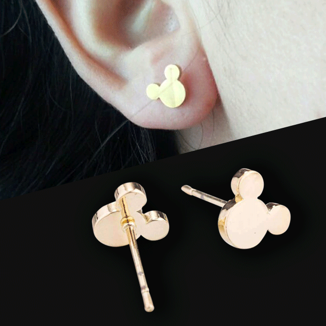 Tiny Mickey Stud Earrings For Women With Metal Pin Push Back Stud Earrings Hfarich Official Store