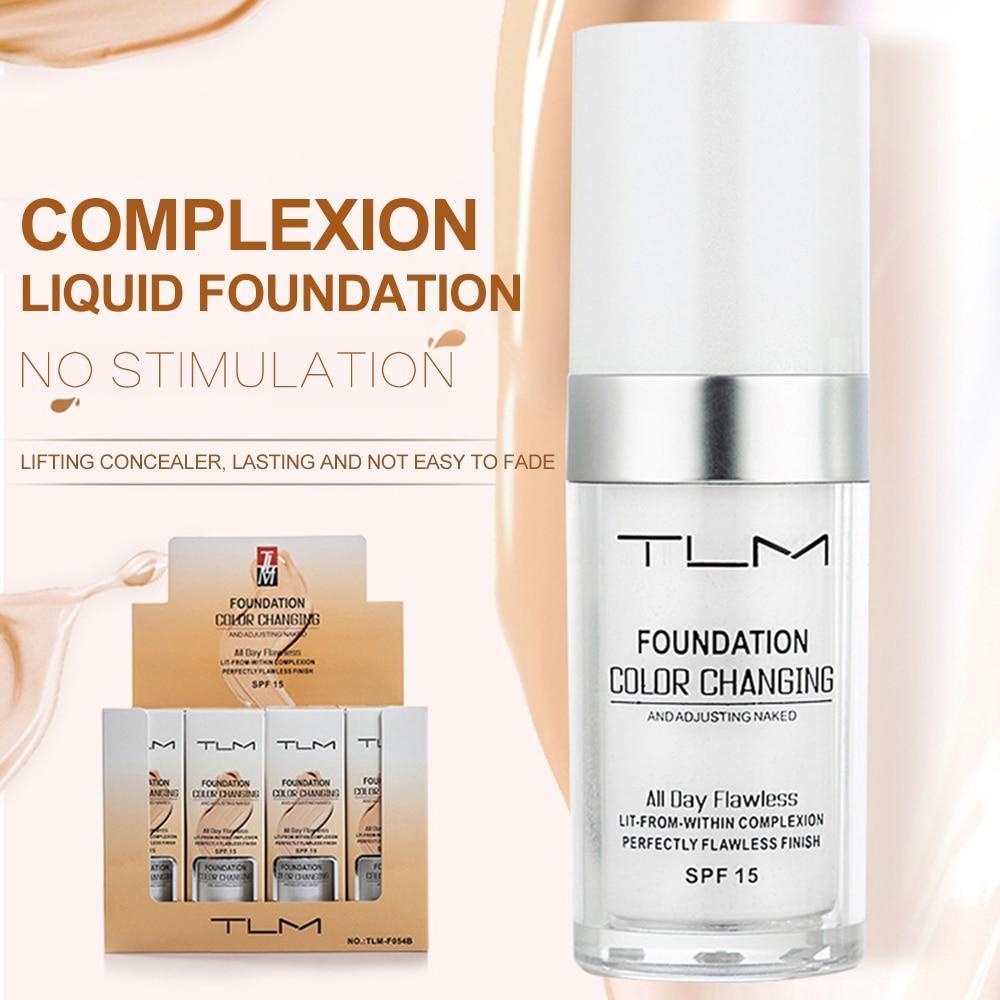 TLM Liquid Oil Control Color Adjusting Foundation Cream Face Foundation Exquisite Girl Makeup Store