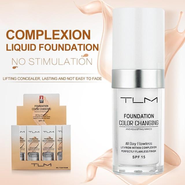 TLM Liquid Oil Control Color Adjusting Foundation Cream Face Foundation Exquisite Girl Makeup Store as picture show China