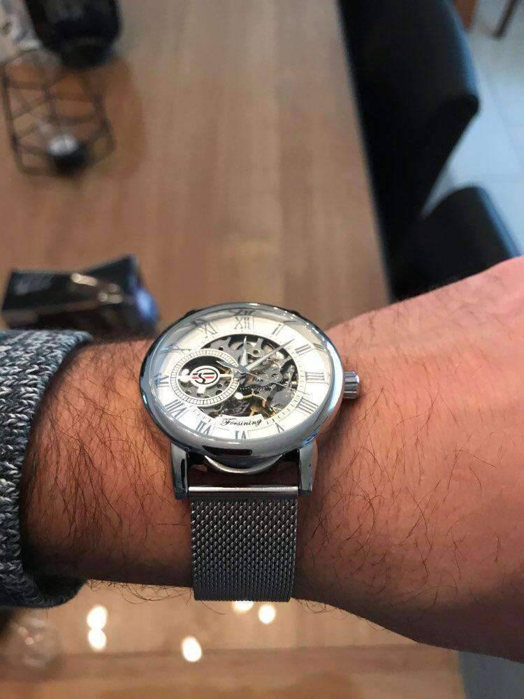 Transparent Case 3D Logo Engraving Men’s Mechanical Watch Mechanical Watches GMT