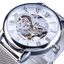 Transparent Case 3D Logo Engraving Men’s Mechanical Watch Mechanical Watches GMT White