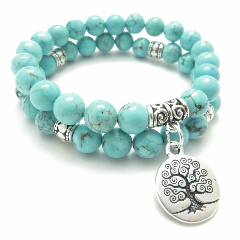 Tree of Life Stone Healing Spiritual Bracelet Strand Bracelets Ruberthen Official Store