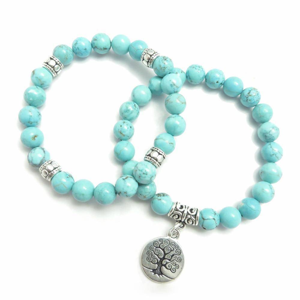 Tree of Life Stone Healing Spiritual Bracelet Strand Bracelets Ruberthen Official Store