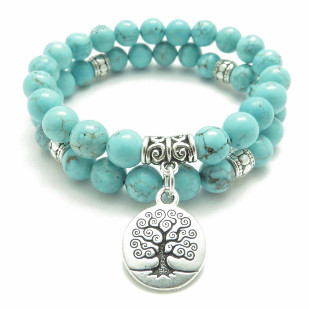 Tree of Life Stone Healing Spiritual Bracelet Strand Bracelets Ruberthen Official Store