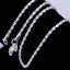 Twisted Rope Silver Chain Necklace Chain Necklaces SUMENG Store 20inch