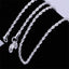 Twisted Rope Silver Chain Necklace Chain Necklaces SUMENG Store 24inch
