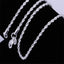 Twisted Rope Silver Chain Necklace Chain Necklaces SUMENG Store 26inch