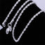 Twisted Rope Silver Chain Necklace Chain Necklaces SUMENG Store 28inch