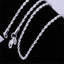 Twisted Rope Silver Chain Necklace Chain Necklaces SUMENG Store 30inch