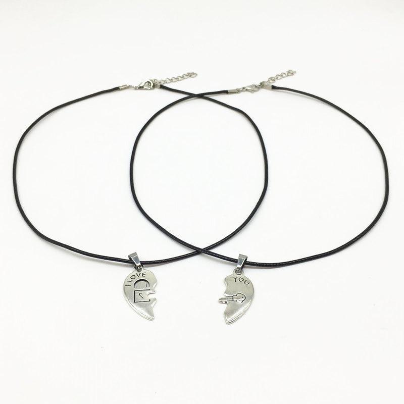 Two Pieces Heart Paired Necklace Pendant Necklaces THZY Store