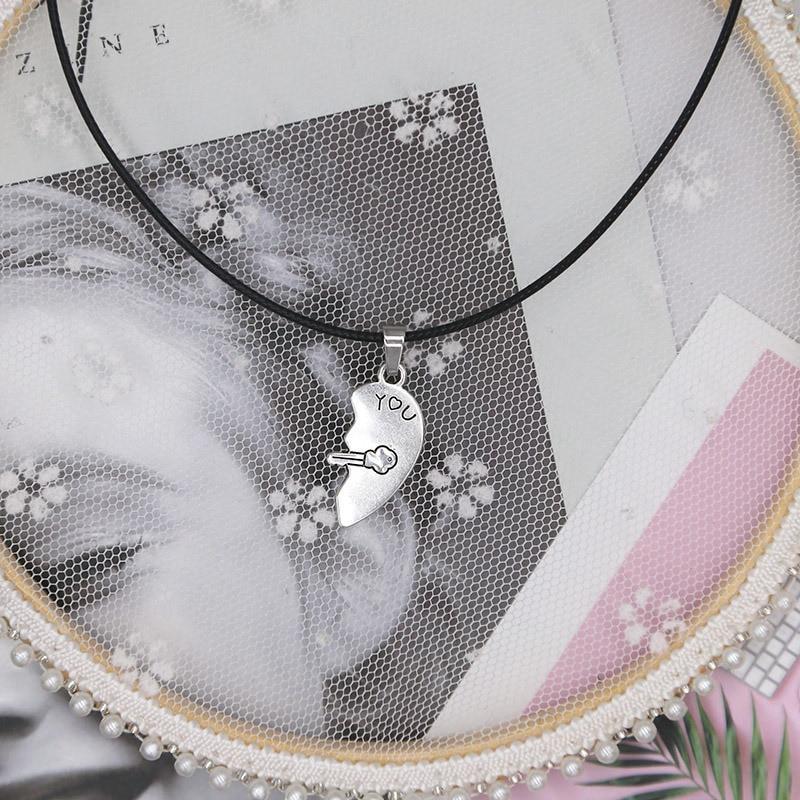 Two Pieces Heart Paired Necklace Pendant Necklaces THZY Store