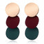 Uneven Metal Round Earrings Drop Earrings xiyanike Official Store Gold Red Green