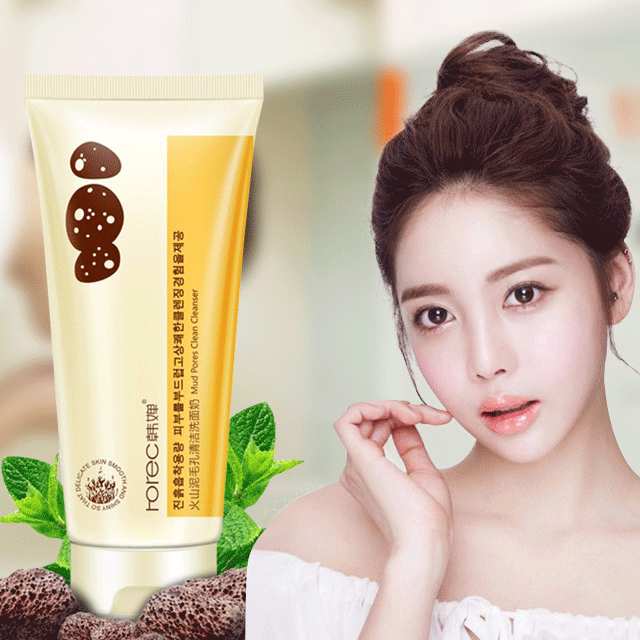 Unisex Volcanic Mud Blackhead Removal Face Wash Cream Skin Cleanser Cleansers BeautySweet Store