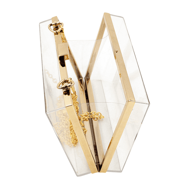 Versatile Acrylic Transparent Chain Box Clutch Bag for Women Clutches Gnirue Store
