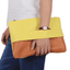 Versatile Candy Color Patchwork Leather Clutch Bag for Women Clutches DBFashion Store YELLOW (30cm<Max Length<50cm)