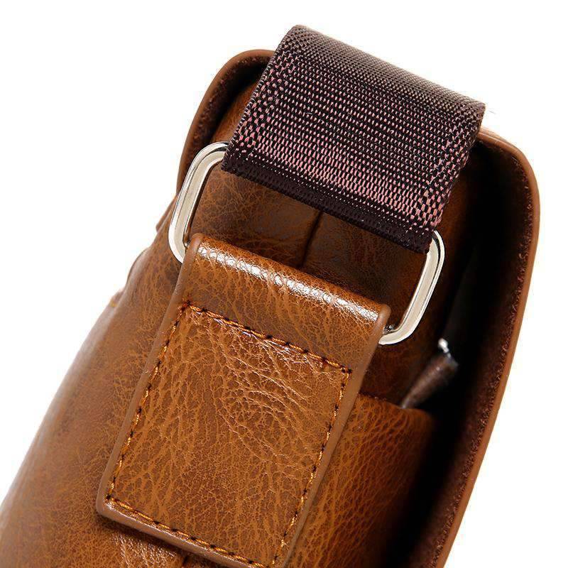 Versatile Casual Leather Single Strap Crossbody bag for Men Crossbody Bags jeep buluo Qriginal Store