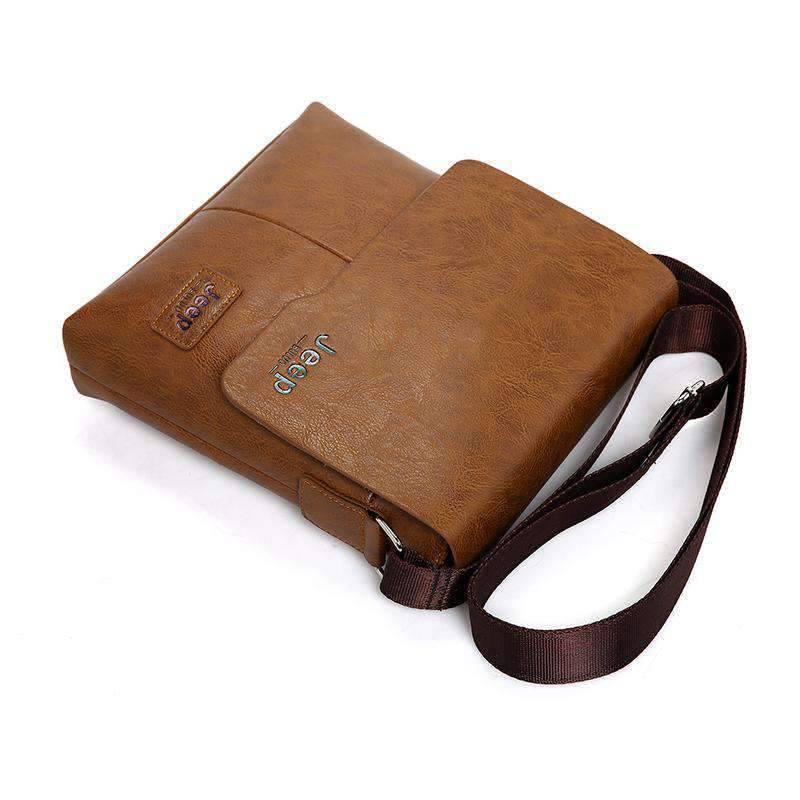 Versatile Casual Leather Single Strap Crossbody bag for Men Crossbody Bags jeep buluo Qriginal Store
