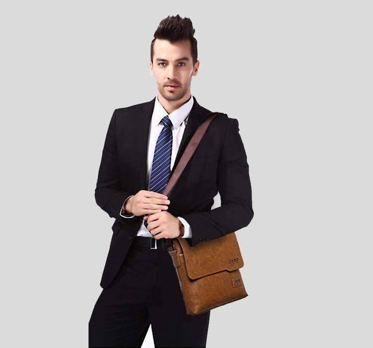 Versatile Casual Leather Single Strap Crossbody bag for Men Crossbody Bags jeep buluo Qriginal Store