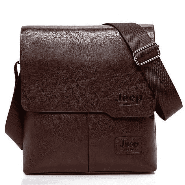 Versatile Casual Leather Single Strap Crossbody bag for Men Crossbody Bags jeep buluo Qriginal Store Large Brown