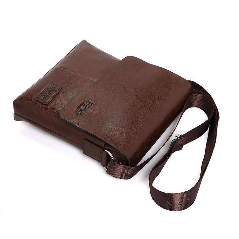 Versatile Casual Leather Single Strap Crossbody bag for Men Crossbody Bags jeep buluo Qriginal Store Small Brown