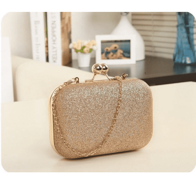 Versatile Chain Shoulder Leather Clutch Bag for Women Clutches Ant book Store clip gold
