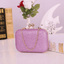 Versatile Chain Shoulder Leather Clutch Bag for Women Clutches Ant book Store clip purple