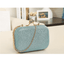 Versatile Chain Shoulder Leather Clutch Bag for Women Clutches Ant book Store clip sky blue