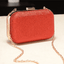 Versatile Chain Shoulder Leather Clutch Bag for Women Clutches Ant book Store Red